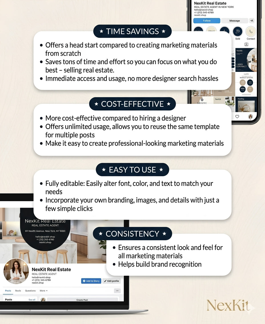 Stop Losing Listings to Real Estate Agents Who Just Look More Professional — Get Your Complete Marketing Templates Kit Ready in 5 Minutes